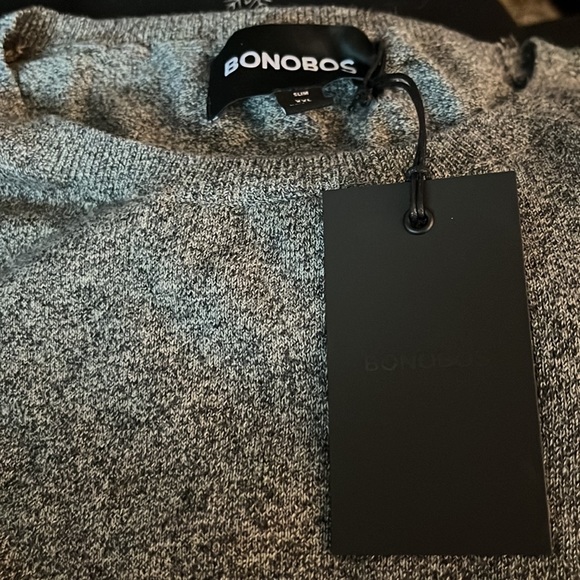 bonobos Washable Merino Crew Neck Sweater Charcoal size xxl new with tag